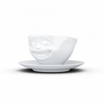 FiftyEight Tasse lachend weiss